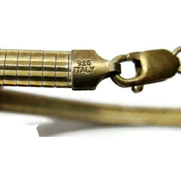 7 3/8" Long Designed Link Sterling Silver 925 Made In Italy Vintage Bracelet - Picture 10 of 10